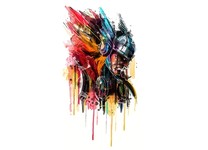 God of Thunder (watercolour)