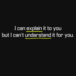 I Can Explain It To You, But I Can't Understand It For You