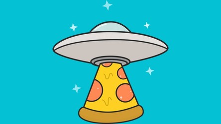 Kawaii Cute Pizza UFO